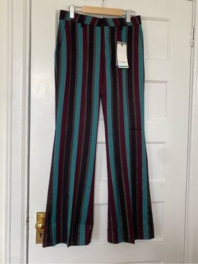 Scotch and Soda Violet striped flare high rise trousers